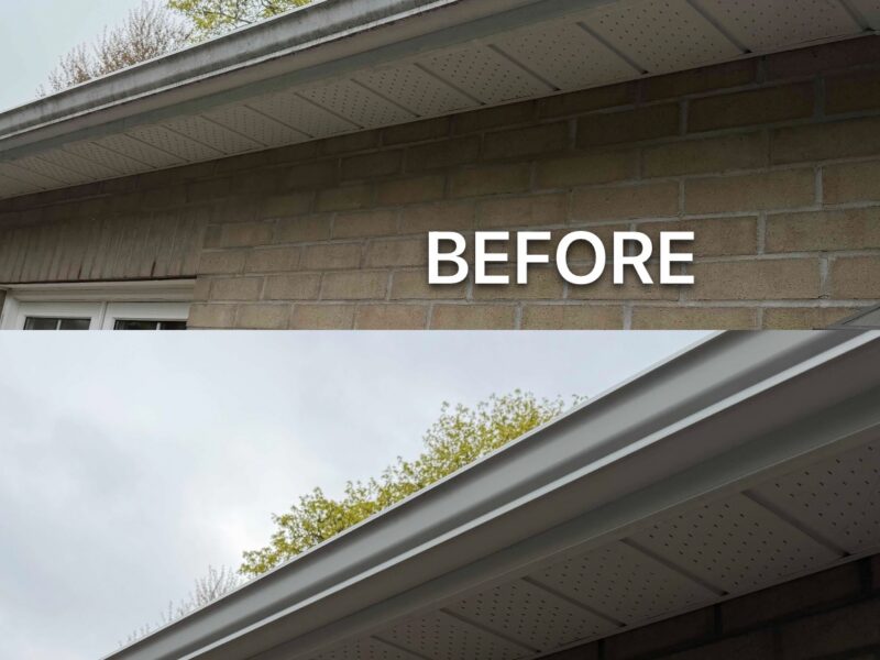 Eavestrough clean out & Brightening | Aurora, ON