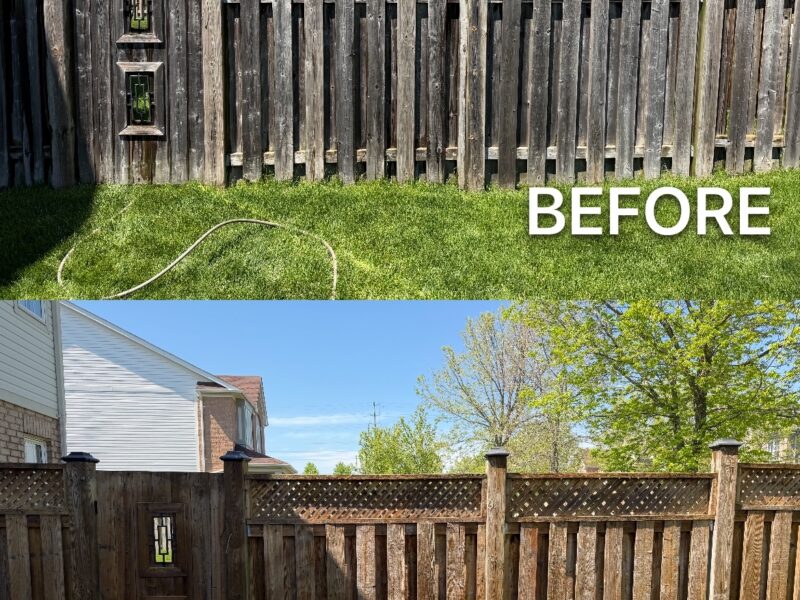 Wood fence cleaning | Whitby, ON