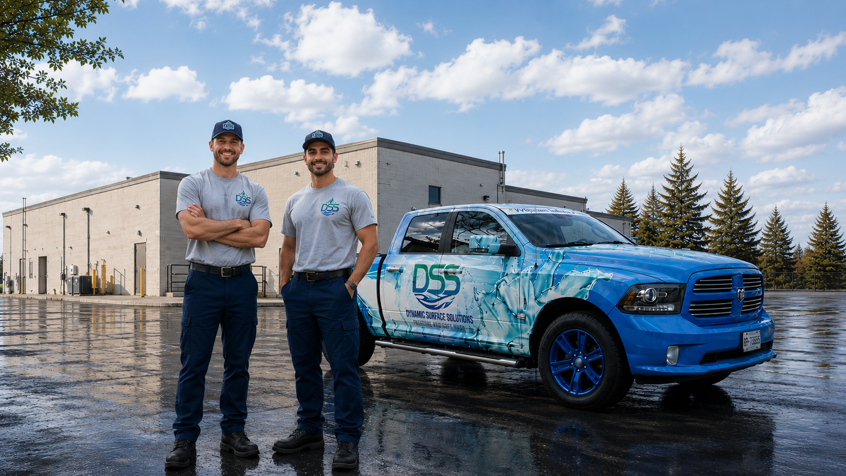 DSS professional pressure washing team