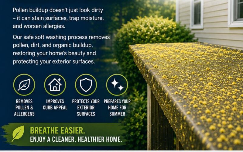 Why Durham Region Homes Are Covered in Yellow Dust Right Now — And Why Soft Washing Is the Best Solution