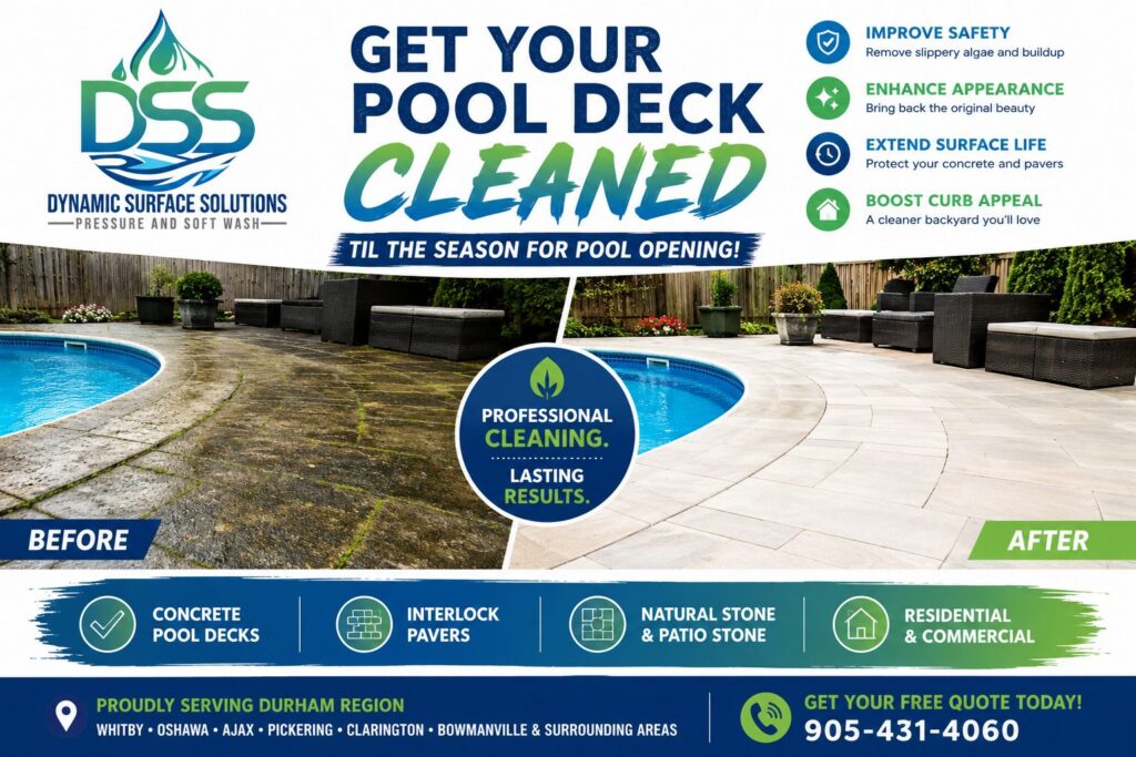 Pool Deck Cleaning in Durham Region: Get Your Backyard Ready for Pool Season