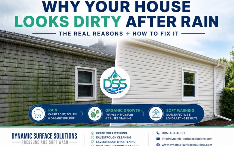 Why Does Your House Look Dirty After It Rains? A Durham Region Homeowner’s Guide to Exterior Cleaning
